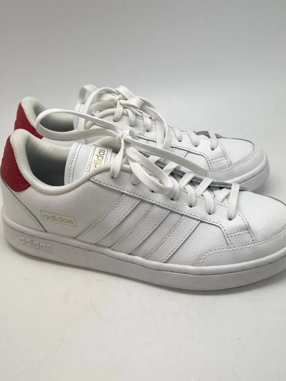 adidas NEO Grand Court SE White Red Lifestyle Tennis Sneakers Womens 8.5